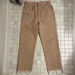 Re/Done Tan Ankle & Cropped Jeans
